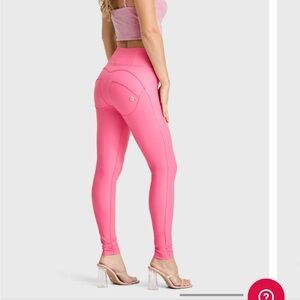 NWT Freddy WR.UP® Faux Leather High Waisted Full Length Candy Pink XXS